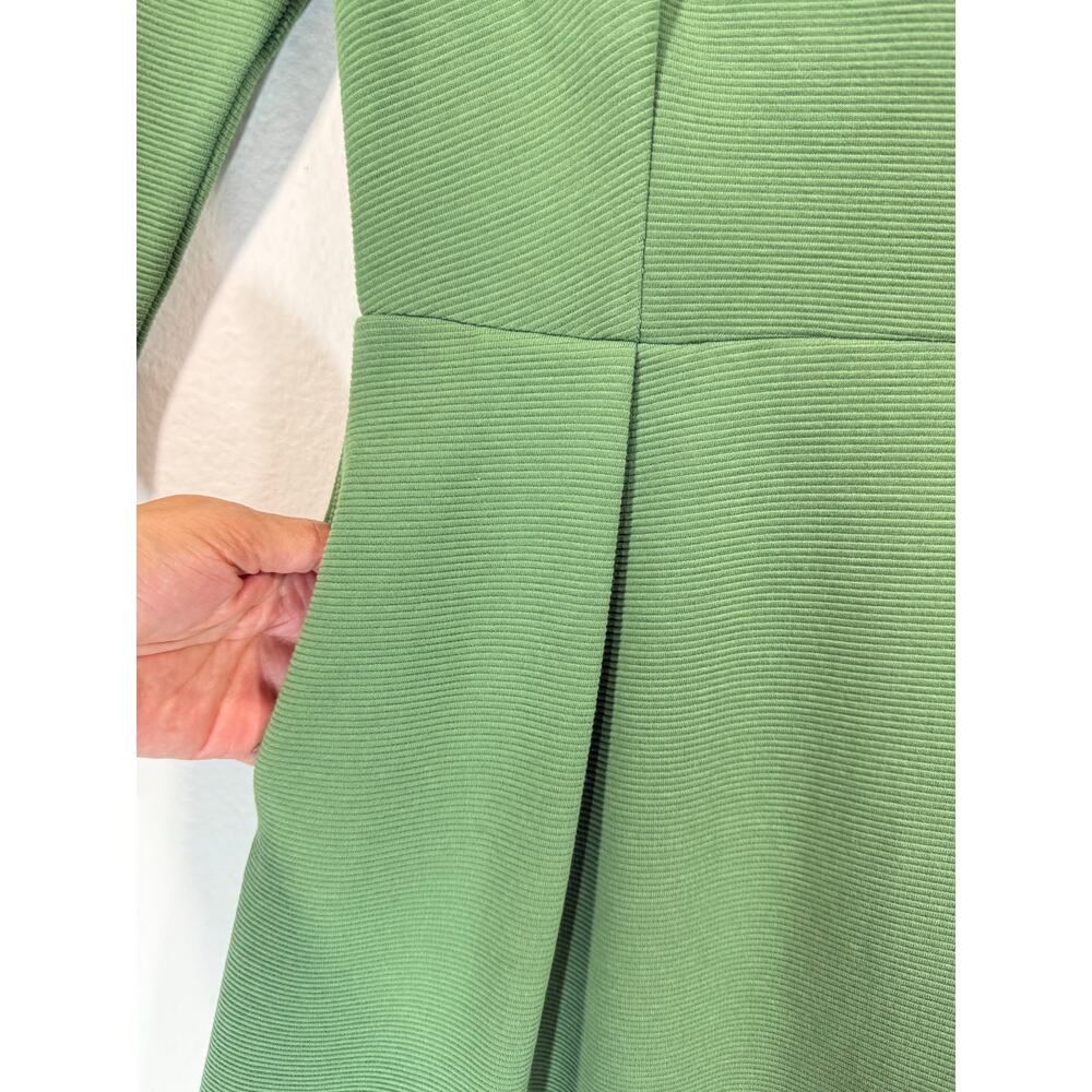 Boden Green Midi Dress with Pink Belt - Picture 9 of 13
